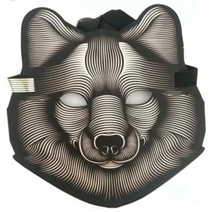 Sound Reactive LED Mask Sound Activated Street Dance Werewolf Halloween Party - Picture 1 of 6