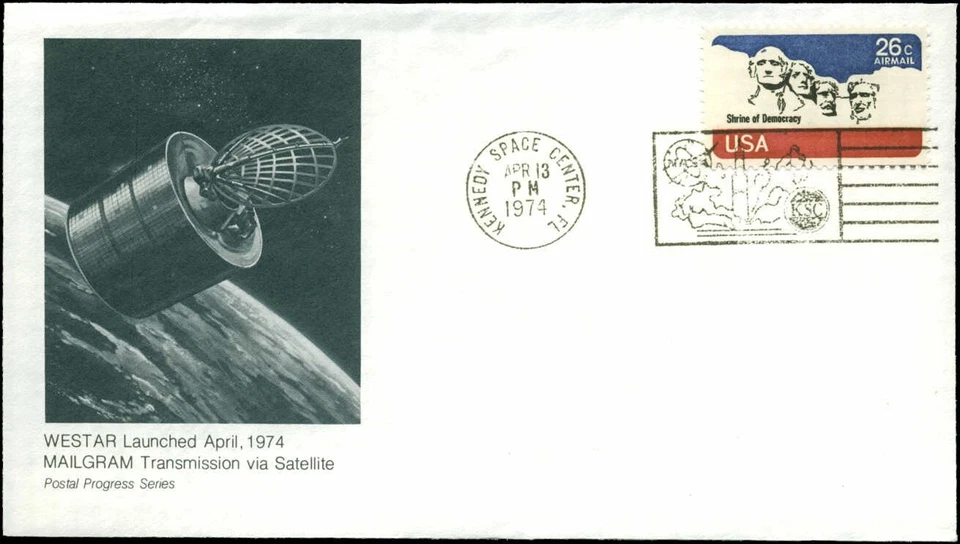 4/13/74 WESTAR Launch Printed Cachet Kennedy Space Center, FL - Image 1 of 1