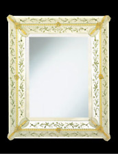Mirror Wall Modern Glass Of Murano Gold Floral Vertical Horizontal
