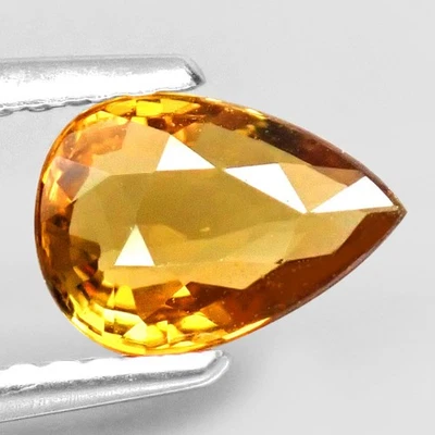 ДРАГОЦЕННЫЙ КАМЕНЬ 0,77 КАРАТА ИМПЕРСКИЙ ЖЕЛТЫЙ ТУРМАЛИН НАТУРАЛЬНЫЙ ДРАГОЦЕННЫЙ КАМЕНЬ ГРУШЕВИДНАЯ ФОРМА VVS - Изображение 1 из 4