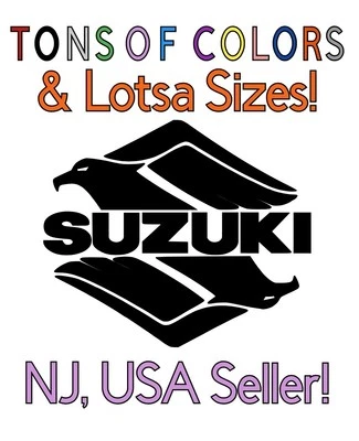 Vintage Suzuki "Bird" Logo Die Cut Vinyl Decal 40+ Colors Free Ship! - Image 1 of 4