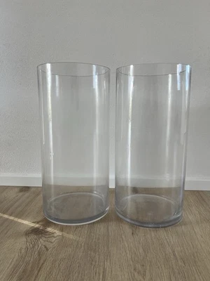 Depot XXL Kerzenhalter aus Glas Bodenvase 2er Set Hochzeit Vase Dekoration H40cm - Bild 1 von 3
