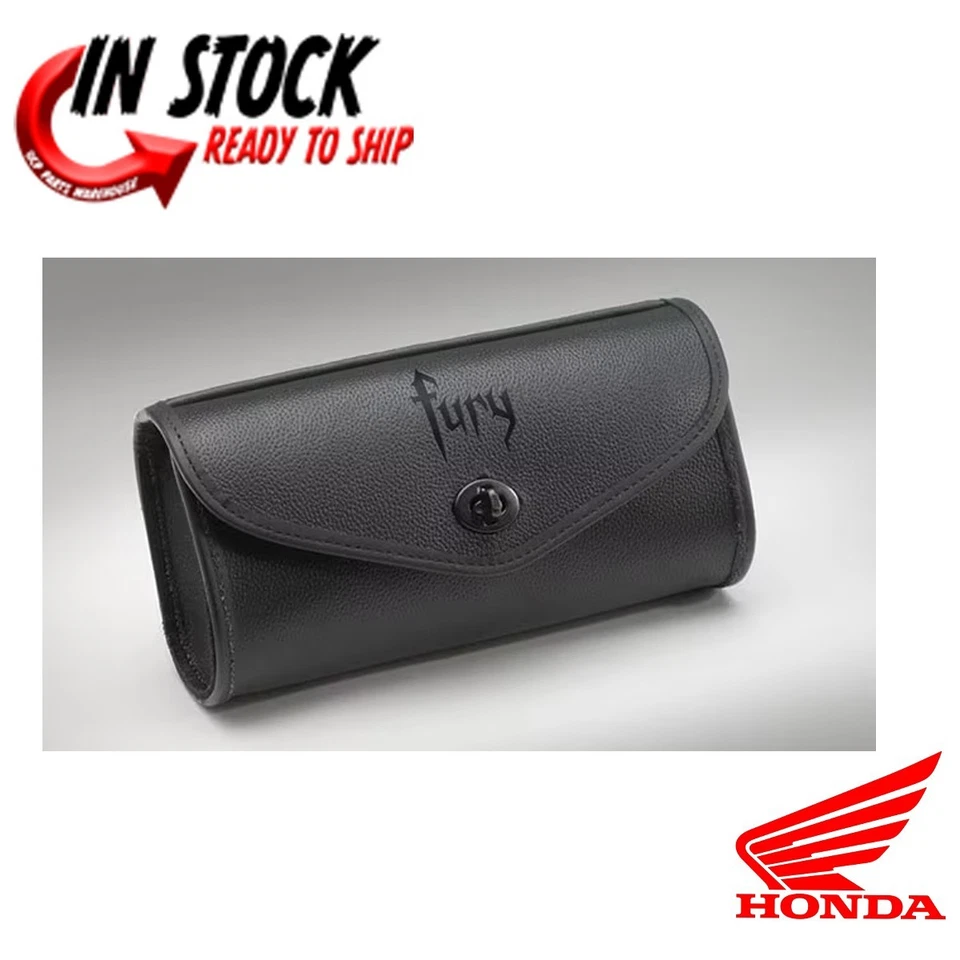 HONDA LEATHER FRONT POUCH BAG WITH FURY LOGO  2010 - 2025 VTX1300CX VTX1300 FURY - Image 1 of 3