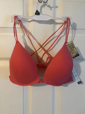 Sujetador láser push up rosa intenso Bebe para mujer nuevo con etiquetas/cierre frontal talla 36B Foto 1 de 4