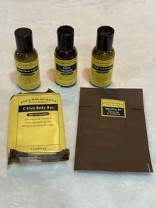Pharmacopia Travel Size Toiletries 5 pc Soaps Shampoo Conditioner Lotion NEW - Picture 1 of 4