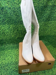NEU - weiße Cowboystiefel - Damengröße 7 - Bild 1 von 8