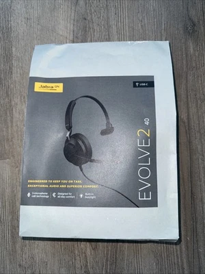 Jabra Evolve2 40 SE USB-C Wired Stereo Conferencing Headset - Image 1 of 2