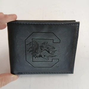 SOUTH CAROLINA GAMECOCKS   Leather BiFold Wallet Black  - Picture 1 of 14