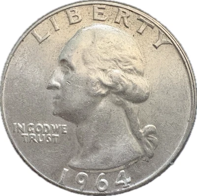 1964 D Washington Quarter BU Uncirculated near Mint State - Image 1 of 2
