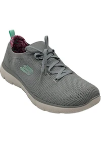 Skechers Kunstspitze waschbar Mesh Sneakers Summits Merry Garden grau Größe 8,5 W - Bild 1 von 5