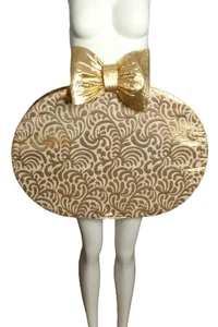 PIERRE CARDIN (HAUTE COUTURE)- 1991 Gold Brocade Hoop Skirt, Size 4 - Picture 1 of 9