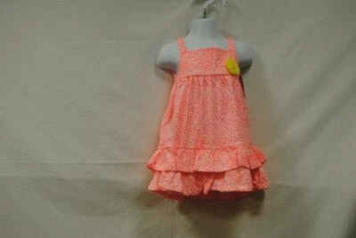 Child of Mine Carter's Newborn Girl Ruffle Dress & Bloomers Outfit Coral 18M - Image 1 of 3