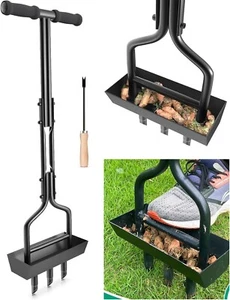 Lawn Aerator Manual Coring Tool Grass Aerator Gardening Tool Lawn Grass Plugger - Picture 1 of 9