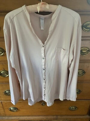 Camisa para dormir pijama HANRO of Switzerland GRANDE para mujer Pure Essence rosa suave Foto 1 de 4