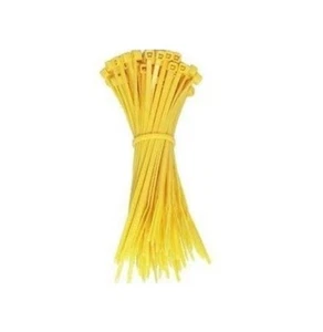 FASCETTE DI CABLAGGIO GIALLO IN NYLON 100pz LUNGHEZZA 140mm LARGHEZZA 3,5mm CAVI - Imagen 1 de 1