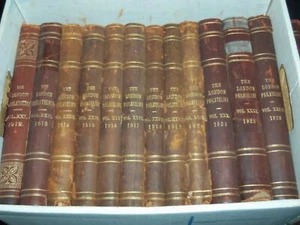 1912-1924 THE LONDON PHILATELIST MAGAZINE BOUND VOLUMES RUN OF 13 - KD 3359 - Imagen 1 de 10