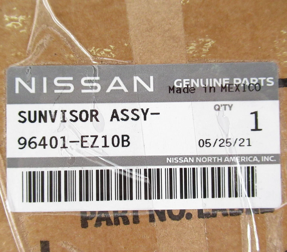 Genuine OEM Nissan 96401-EZ10B Driver Side Sun Visor 2017-2022 Titan - Image 1 of 4