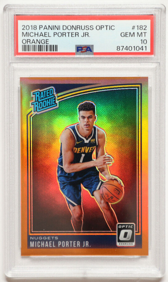 2018-19 Panini Donruss Optic Michael Porter Jr. Orange /199 #182 PSA 10