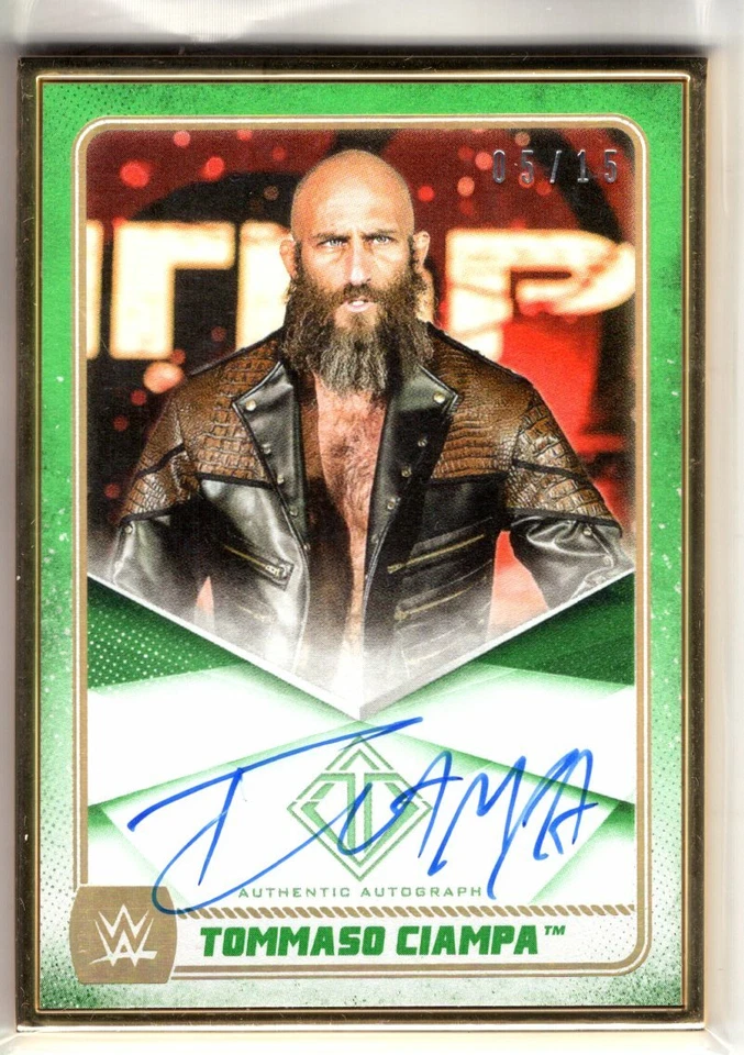 2020 Topps WWE Transcendent Auto TOMMASO CIAMPA Gold Framed AUTOGRAPH 05/15 - Image 1 of 1