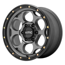 17x8.5 KMC KM541 DIRTY HARRY Satin Gray W/ Black Lip Wheel 6x5.5 (18mm)