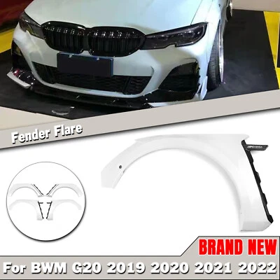 For 2019-2022 BMW G20 G28 330i M340i M Sport White Fender Flares AKASAKA 1 Set - Image 1 of 4