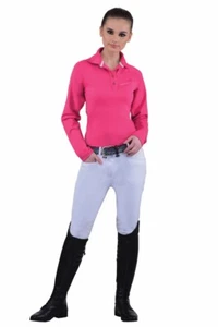 Equine Couture Ladies Oslo Silicone Knee Patch Breeches - Picture 1 of 21