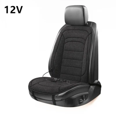 Car Heated Seat Cover Cushion Driver Seat Heating Pad Lamb Wool Warmer Winter Foto 1 de 4