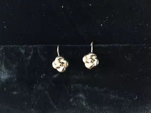 14k gold earrings pre owned - Picture 1 of 3