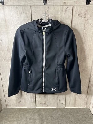 Under Armour Storm Juvenil Talla Grande Coldgear Negro Cremallera Sudadera con Capucha Bolsillos Foto 1 de 4