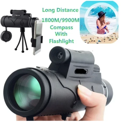 1600M/9800M Monocular with Compass Flashlight+Telescope Laser for Outdoor Hiking - Image 1 of 4