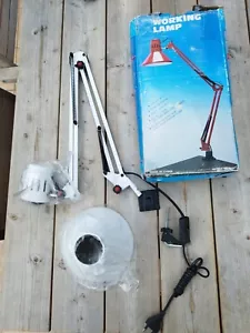 Lampe D'architecte Articulé Vintage Blanche Neuve En Boite NF Luminaires - Imagen 1 de 4