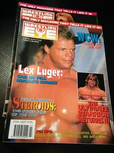 Wrestling EYE Magazine WWF WCW - July 1992 - Lex Luger + Sid Justice Poster - Picture 1 of 3