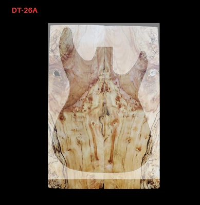 SPALTED, BURLED MAPLE - BOOKMATCHED ELECTRIC GUITAR TOP SET -15.6"X 23."X .23" - Image 1 of 4