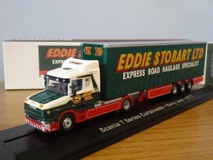 ATLAS OXFORD EDDIE STOBART LTD SCANIA T CAB CURTAINSIDE TRUCK MODEL JV9110 1:76 - Picture 1 of 3