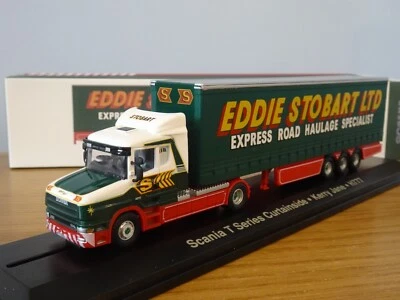 ATLAS OXFORD EDDIE STOBART LTD SCANIA T CAB CURTAINSIDE TRUCK MODEL JV9110 1:76 - Image 1 of 3