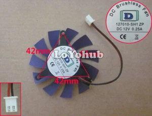 127010-SH1ZP DC12V 0.25A Cooling Fan Diameter 65mm hole distance 42mm 2wire 2pin - Picture 1 of 4