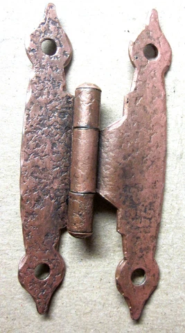 Colonial Sweetheart Butterfly Hinge Hammered Copper Plated 3/8" Offset 1 Vtg MCM Cover