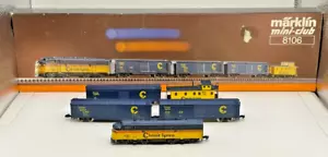 Scala Z Marklin 8106 DCC o DC Chessie F7 locomotiva e set merci scatola originale (B) - Foto 1 di 23
