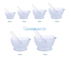 Juego de tazones de mortero y mortero de vidrio macizo boticario I.D 60-180 mm molino - Imagen 1 de 22