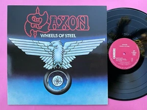 Saxon – Wheels Of Steel LP 1980 Vinyl, Carrere,Japan Original, Heavy Metal NM/NM - Picture 1 of 5