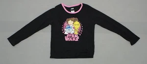 new Star Wars Girls Youth Long Sleeve Sleepshirt Black Medium - Picture 1 of 4