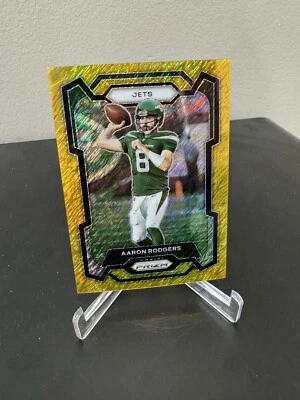 2023 Panini Prizm Aaron Rodgers Gold Shimmer 9/10 Fotl SSP Steelers🔥 - Image 1 of 2