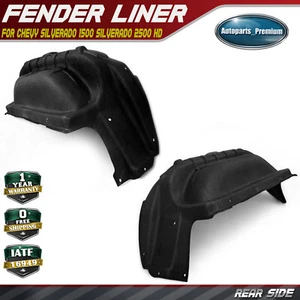 2x Rear Inner Fender Liners Splash Shield Dustproof PET for Chevy Silverado 1500 - Picture 1 of 10