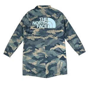 The North Face Women’s S Fleece Lined Waterproof Coach's Jacket Windwall Camo - Picture 1 of 10