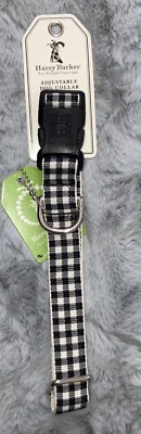 Harry Barker Gingham Adjustable Dog Collar (L)