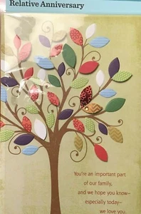 ANNIVERSARY Card for Relatives ,Family Members "Happy Anniversary" Hallmark 78H - Picture 1 of 4