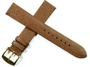 BROWN LEATHER WATCH STRAP GOOD QUALITY FROM ROCHET ZRC FRANCE 12 14 16 18 20MM - Picture 1 of 10