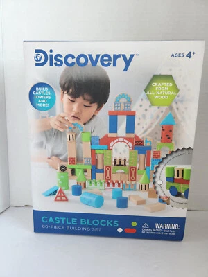 Juego de construcción de bloques Discovery Castle. Madera. 80 piezas. Nuevo Foto 1 de 3