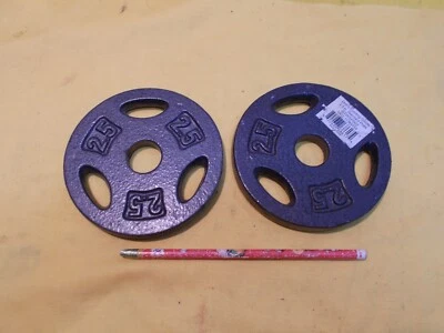 PAR de PLACAS DE PESO TAPA NUEVAS 2.5 lb 1" agujero x 5-1/8" OD barra de levantamiento de pesas Foto 1 de 4