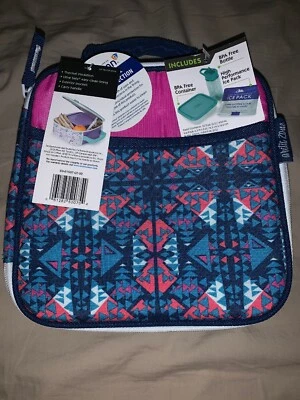 Contenedor lonchera aislada Arctic Zone impresión geométrica botella de agua sin BPA  Foto 1 de 4